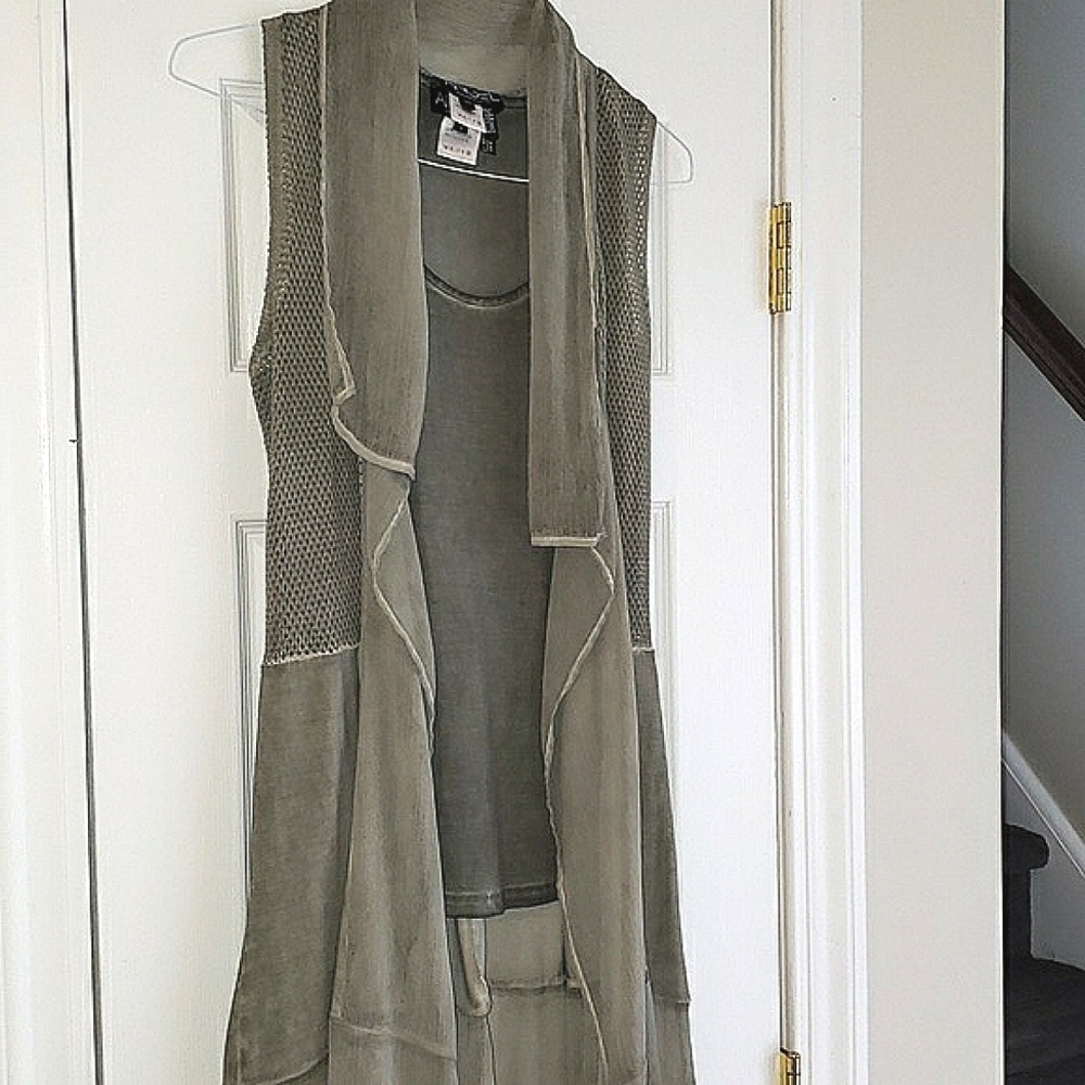 Long cardigan with Tank Top by Angel apparel